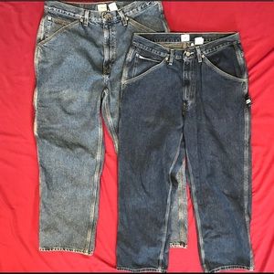 (2) pair Calvin Klein side pocket jeans 33x30